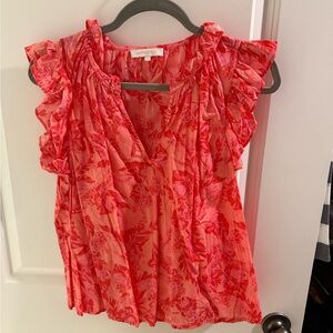 Boutique Hot Pink Floral Top